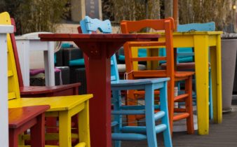 Spring break colorful chairs